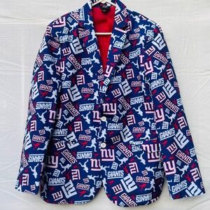 Forever Collectibles New York Giants All Over Print Fan Suit Jacket Size 42